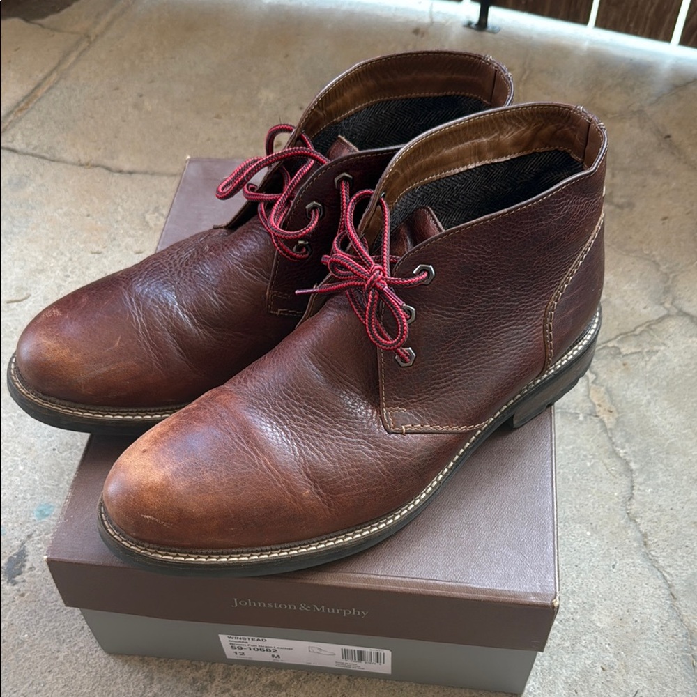 Johnston & Murphy Brown Chukka Boots with Goodyear Welt